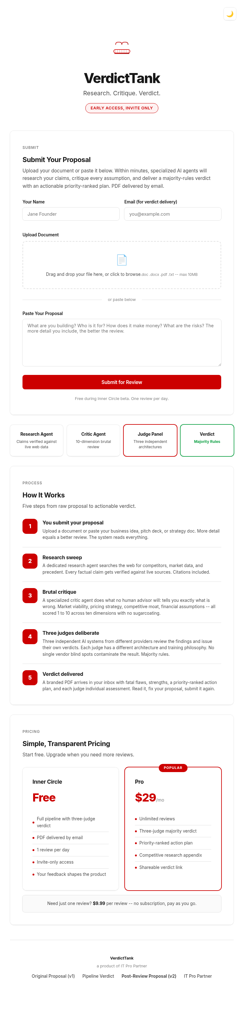 VerdictTank Light Theme
